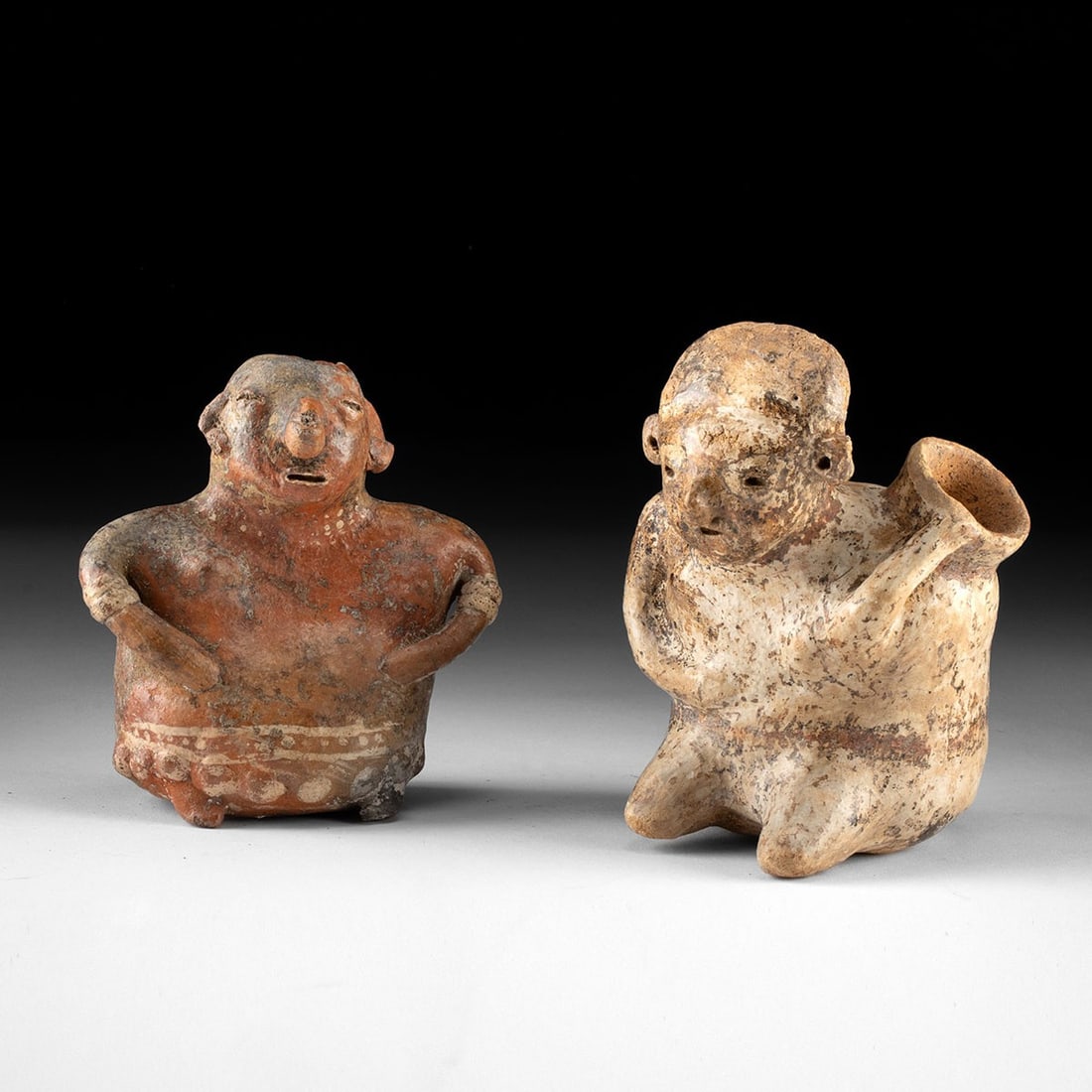 Two Pre-Columbian Pottery Figure Vessels (1 of 4)