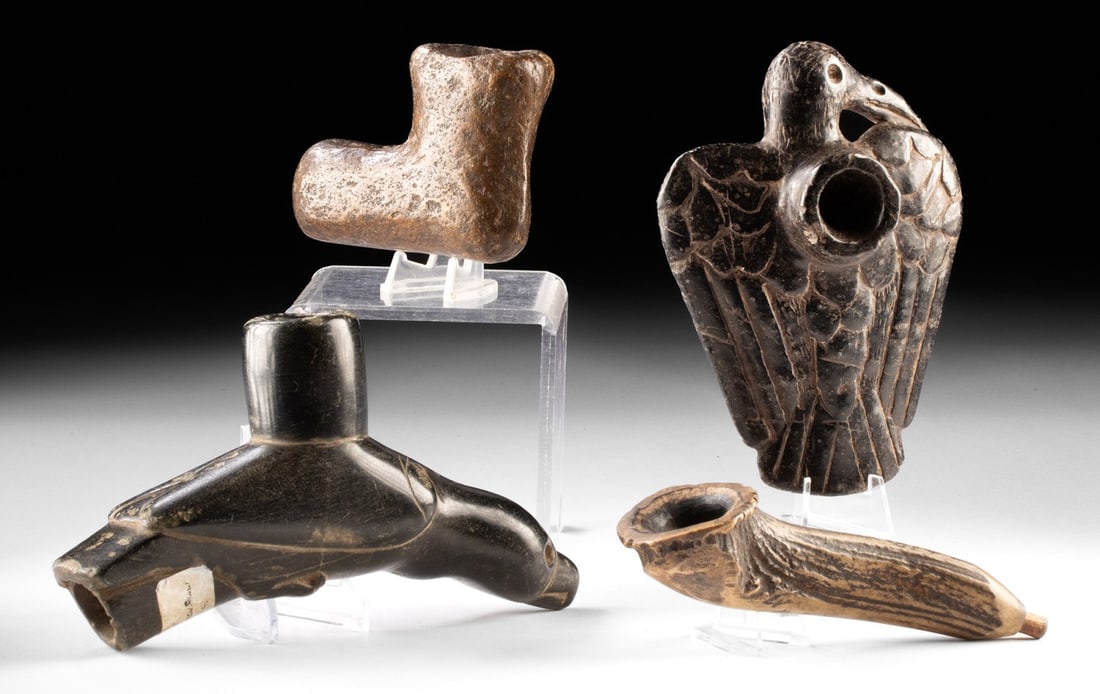 Set of Four Native American Pipes (1 of 3)