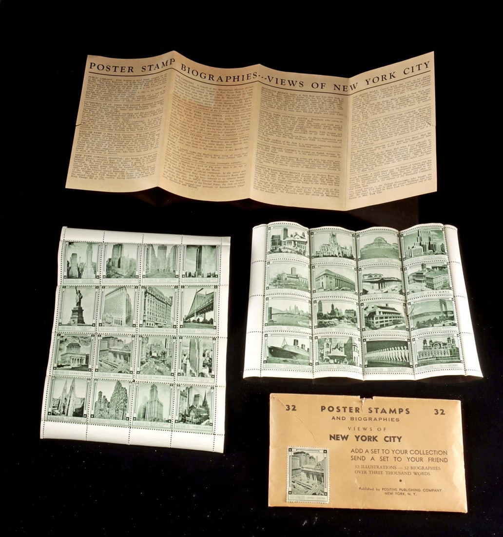 Mid-Century NYC Poster Stamps & Biographies Set (1 of 3)