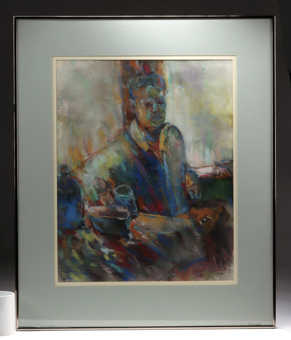Arthur Knebel Pastel "Traveler" (1991) (1 of 2)