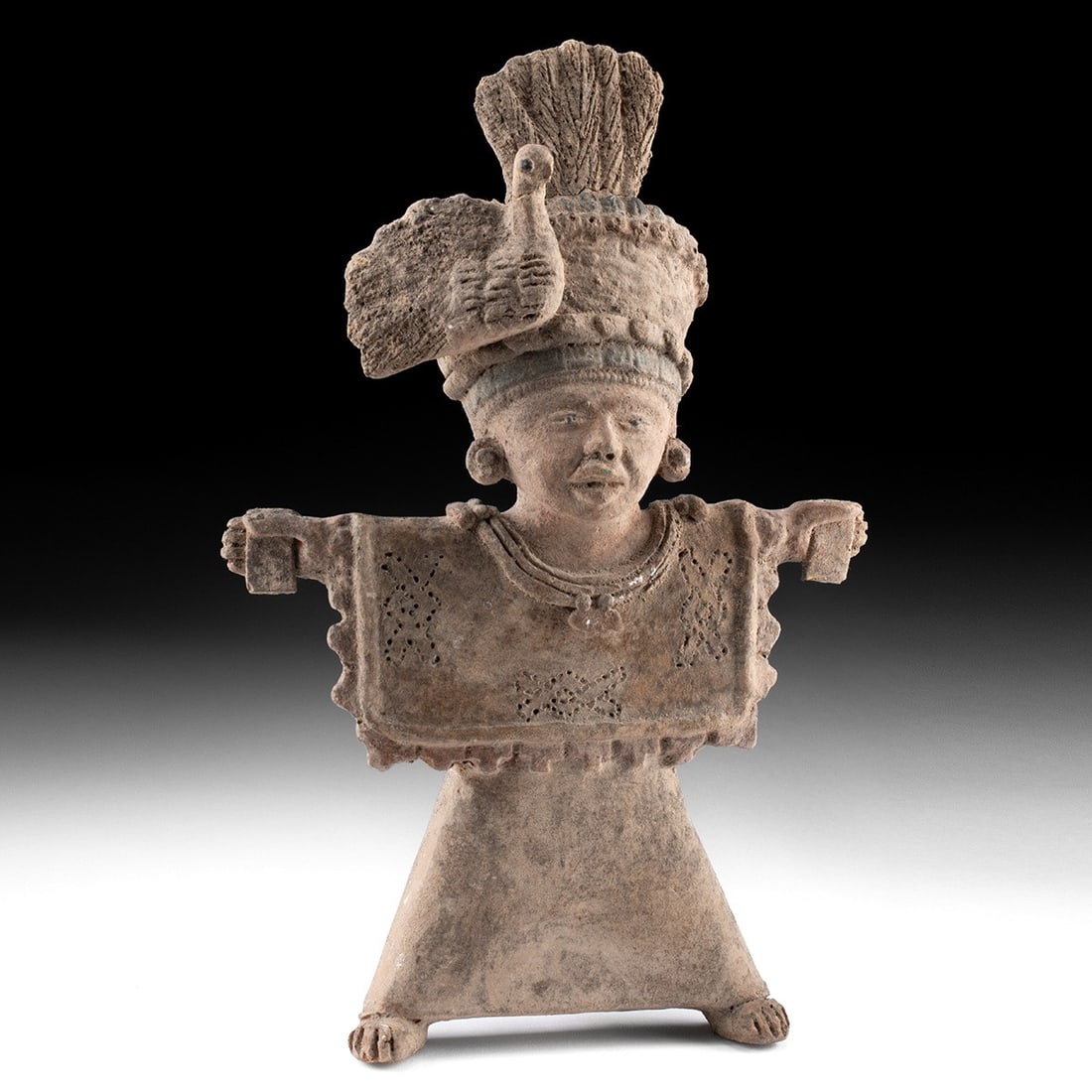 Fine Veracruz Polychrome Standing Elite w/ Bird (1 of 4)