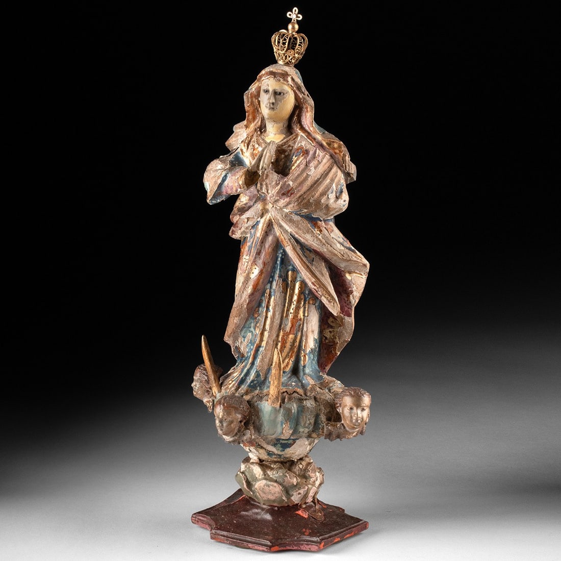 19th C. Colonial Wood Our Lady of Conception (1 of 4)
