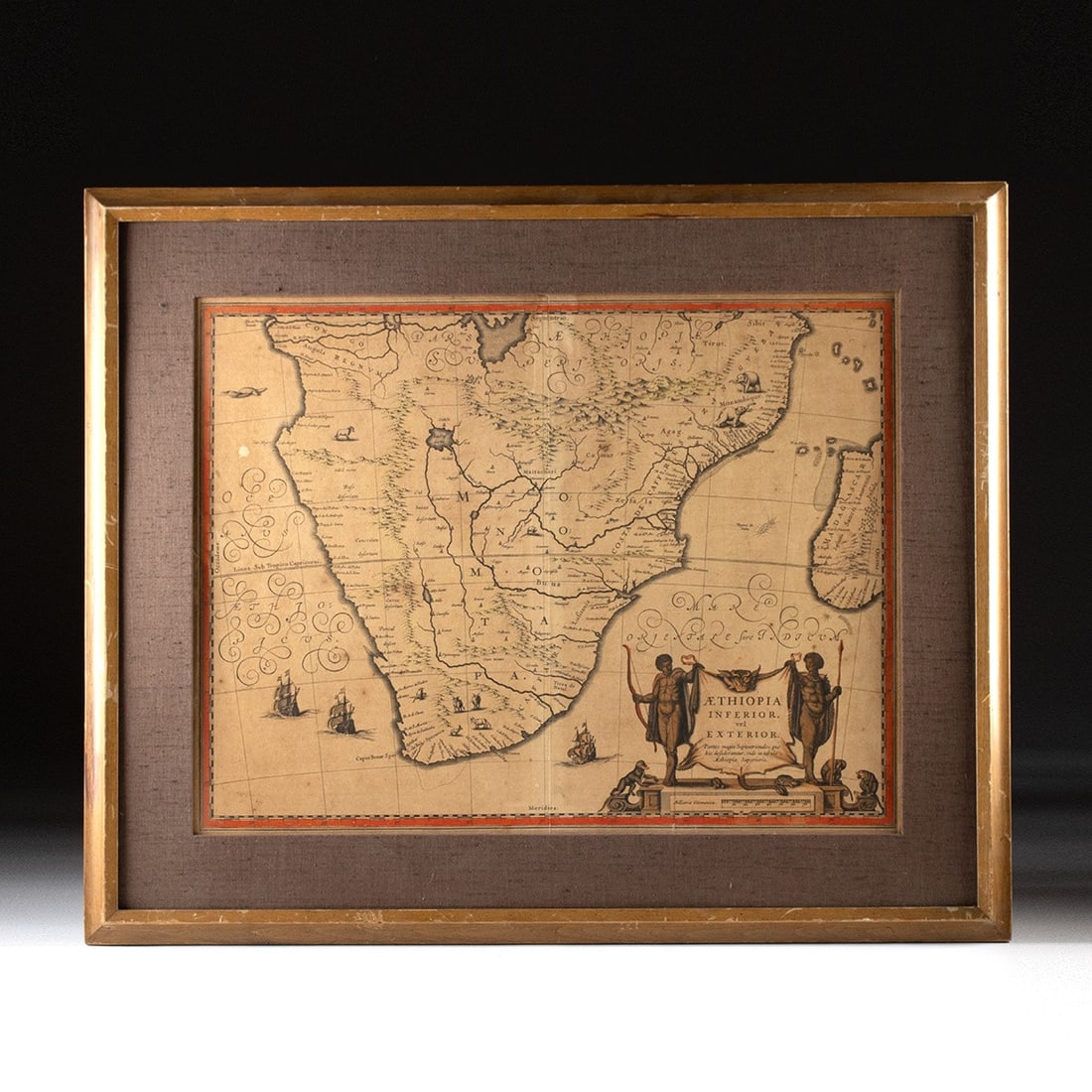 17th C. Map of Southern Africa by Jan Jansson (1 of 3)