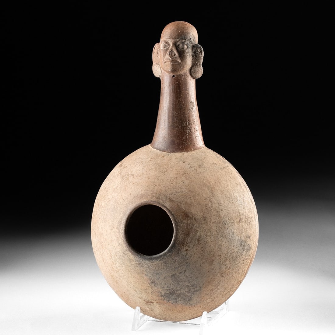 Moche Bichrome Corn Toaster - Portrait Neck, TL'd (1 of 4)