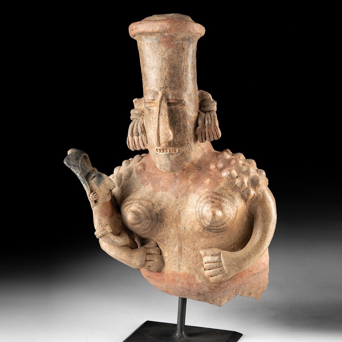 Jalisco Pottery Torso of Mother & Child Effigy (1 of 4)