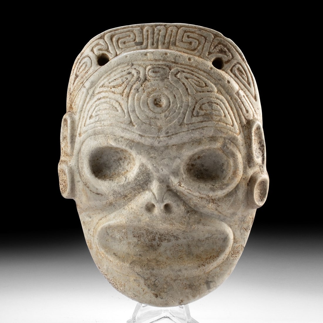 Taino Marble Zemi Mask - Death Deity Effigy (1 of 3)