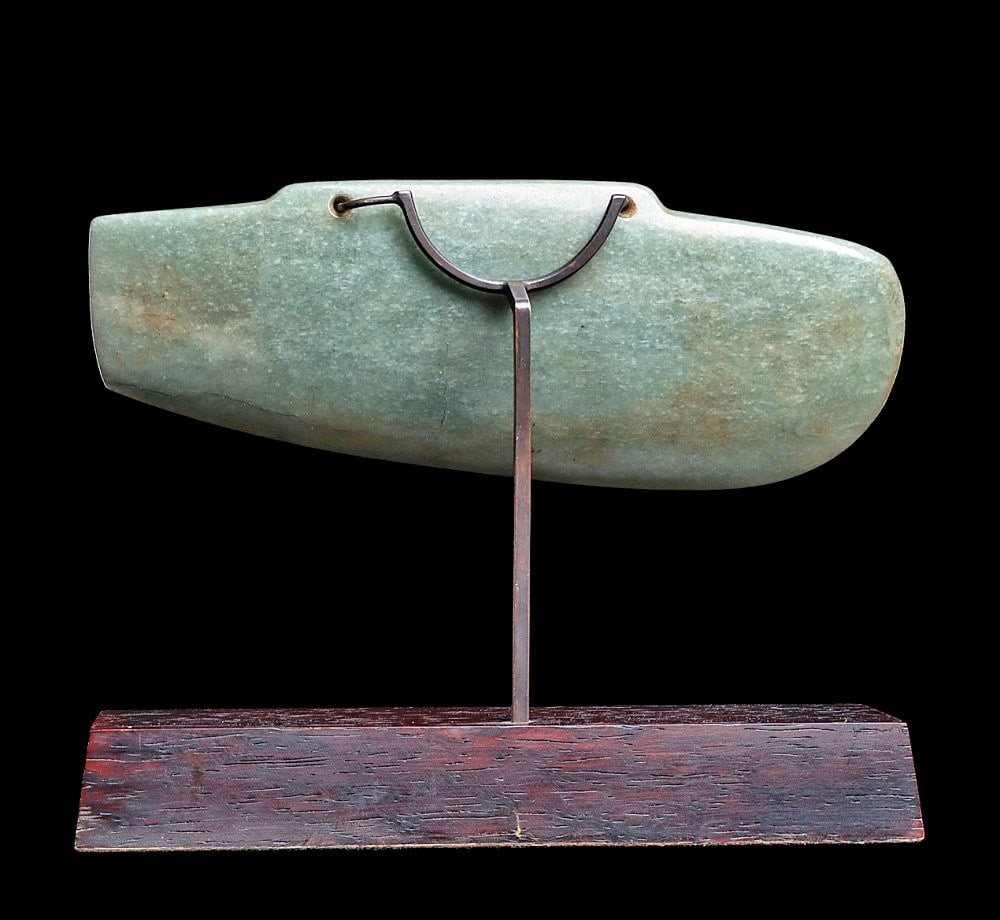 Olmec Jade Large Spoon Pendant - 2