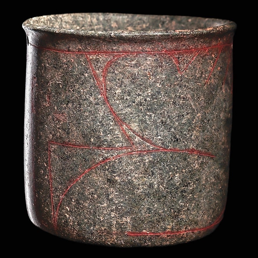 Olmec Speckled Stone Decorated Vessel (1 of 4)