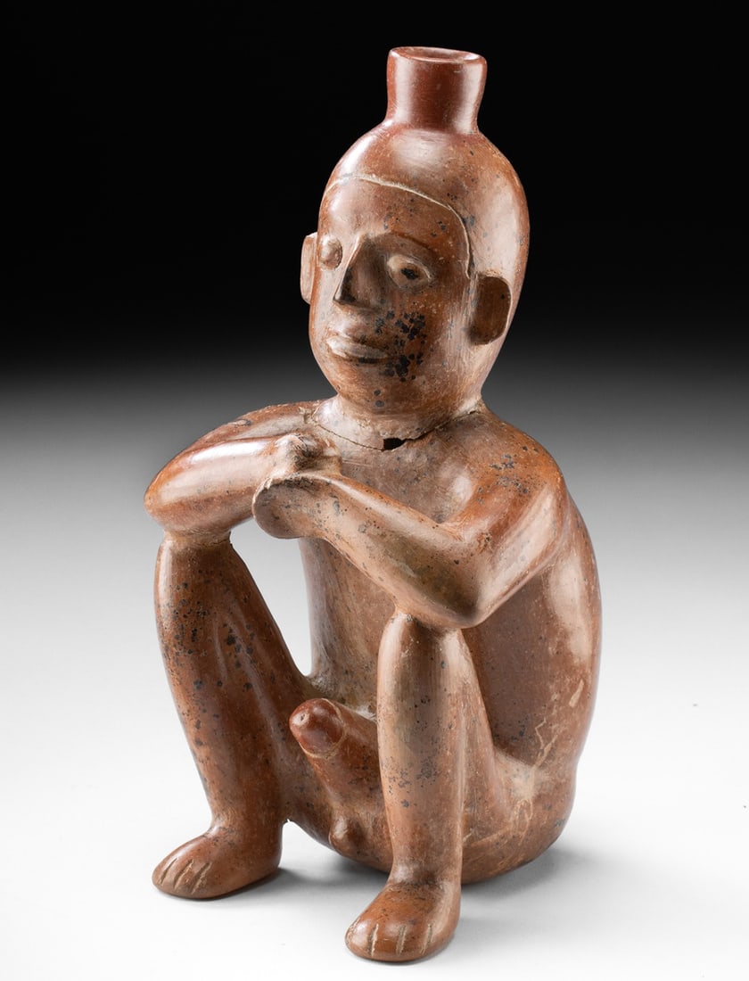 Colima Nude Male Figural Vessel - Hunchback (1 of 4)