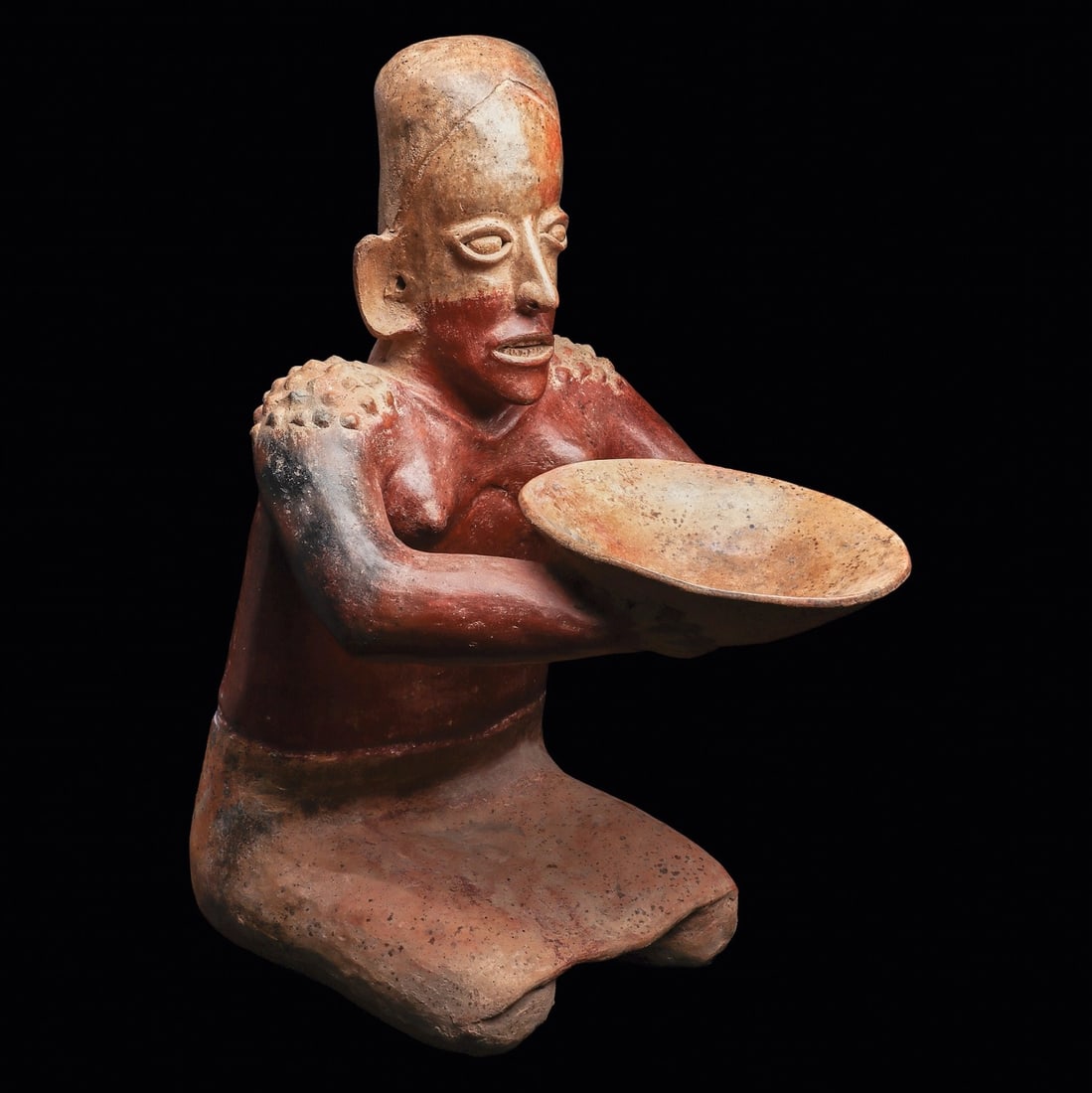 Colima Redware Female Holding Bowl (1 of 4)