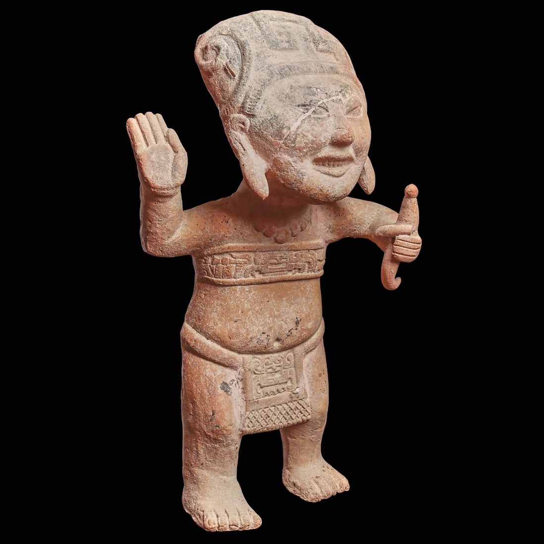 Veracruz Sonriente Figure Holding Implement - 4