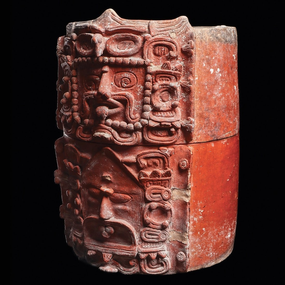 Maya Large Orangeware Cache Vessel - 2