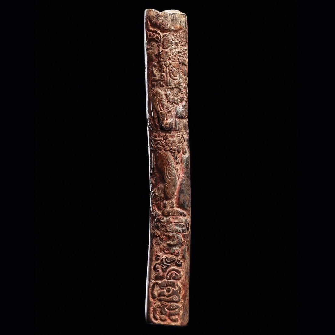 Maya Carved Bone Brush Handle (1 of 5)
