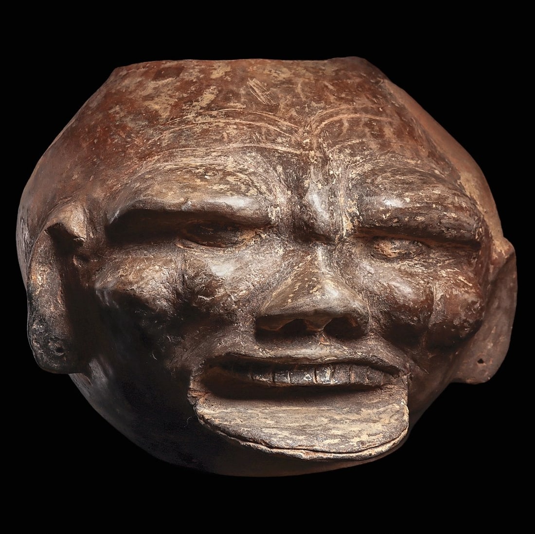 Maya Large Deity Head Pot (1 of 3)
