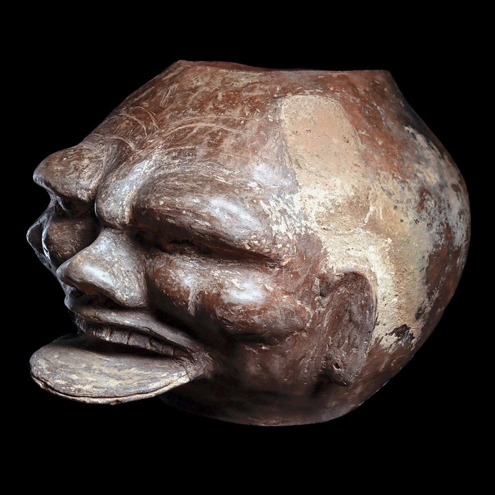 Maya Large Deity Head Pot - 2