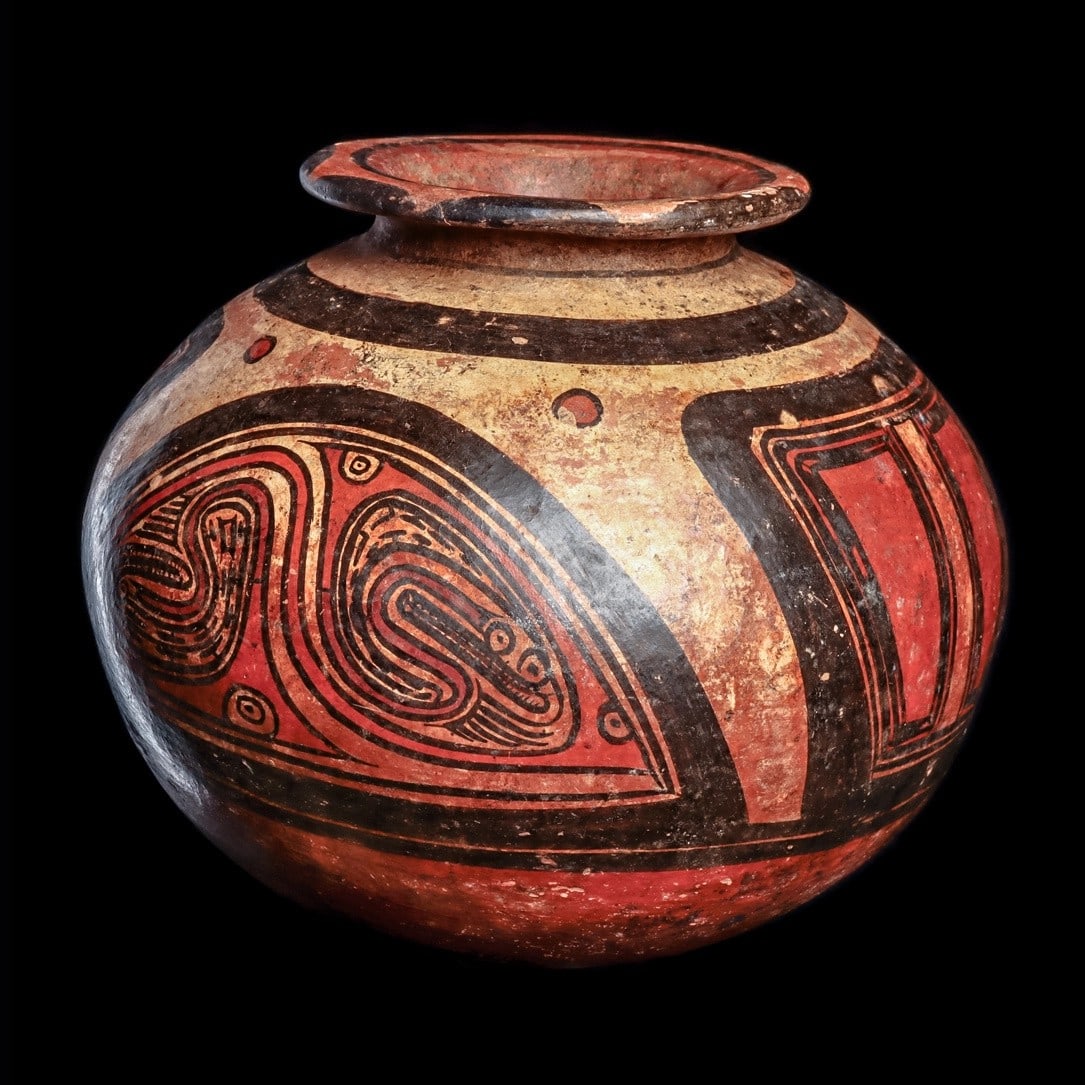 Cocle Polychrome Decorated Olla | Undulating Serpent - 2