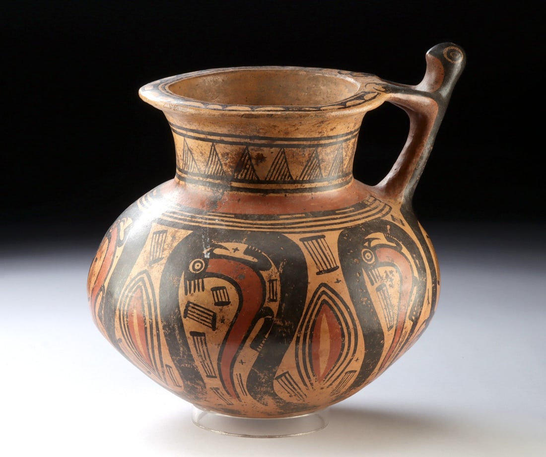 Gran Cocle Polychrome Vessel with Lizard Handle (1 of 5)