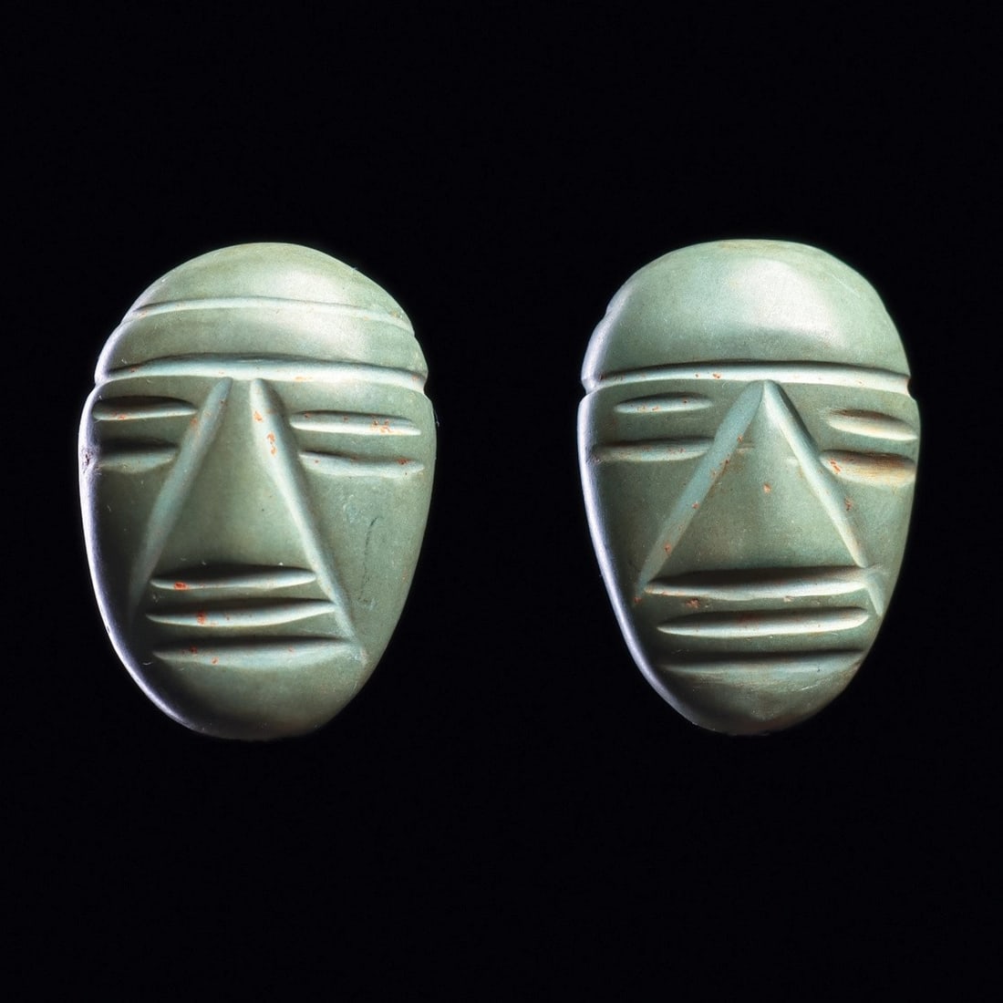 Costa Rican Stone Head Pendants (2) (1 of 4)