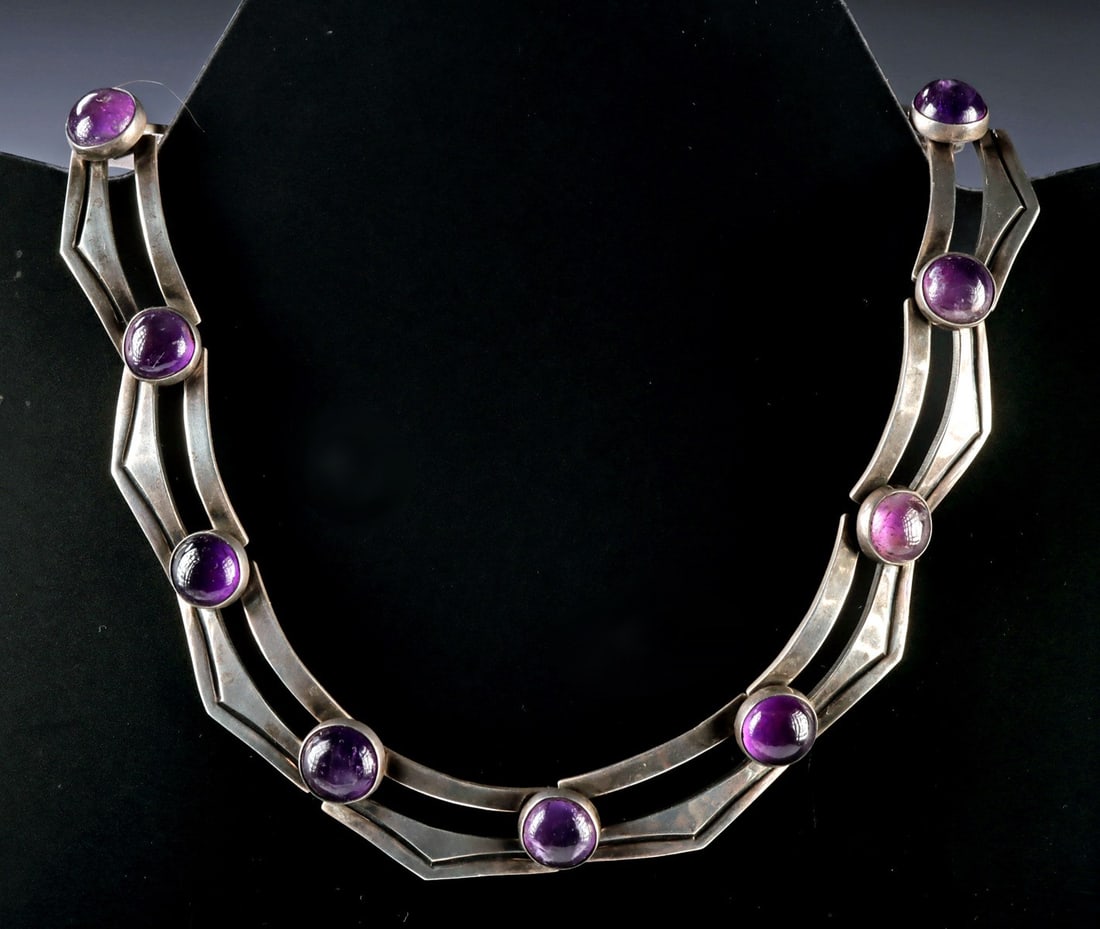 Carmen Beckmann Silver & Amethyst Necklace (1 of 5)