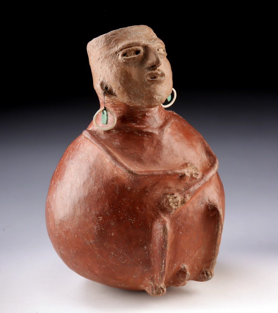 San Francisco Redware Male w/ Turquoise Earrings (1 of 4)