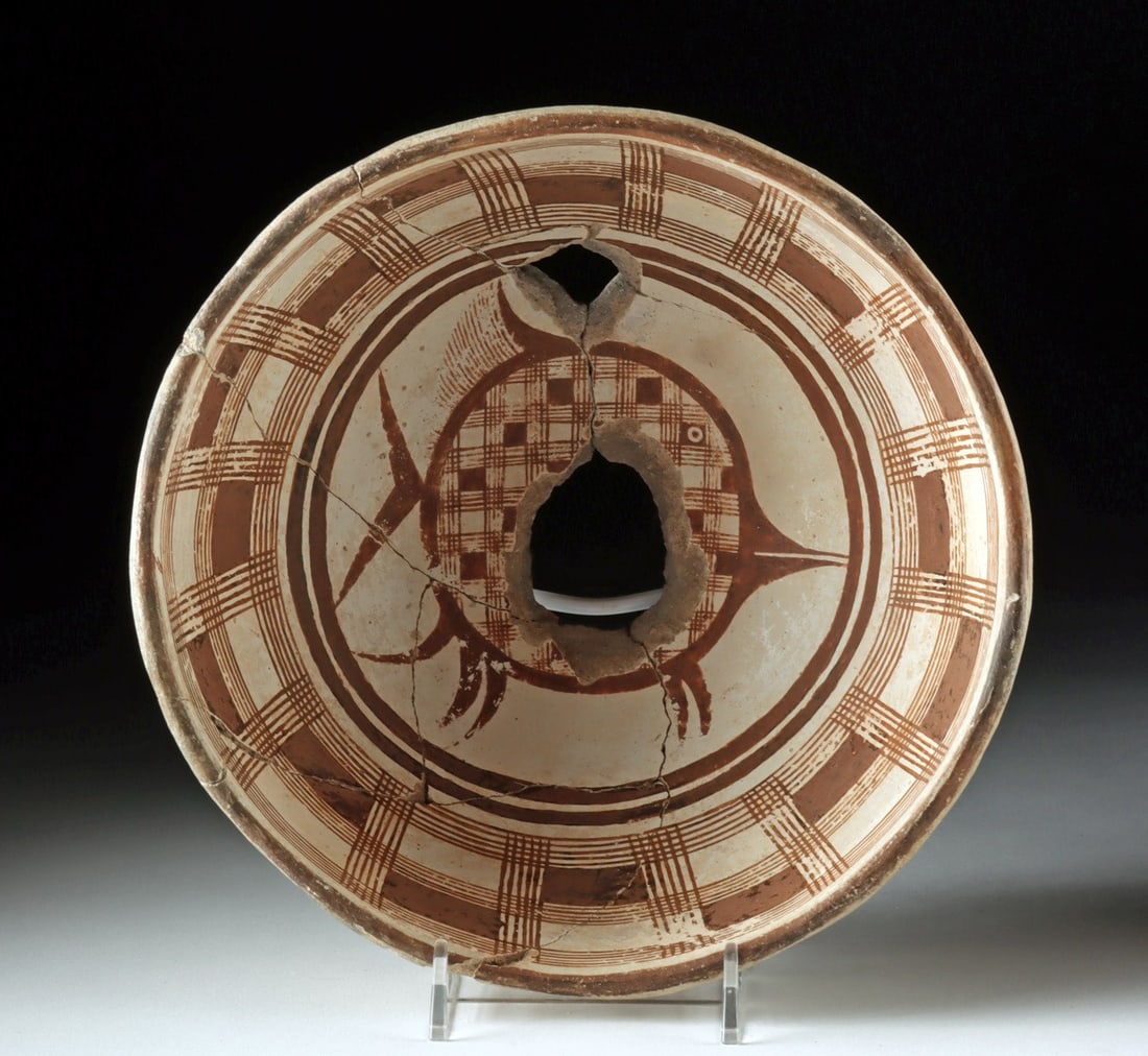 Mimbres Fish Bowl, Checkered Pattern TL Tested (1 of 4)