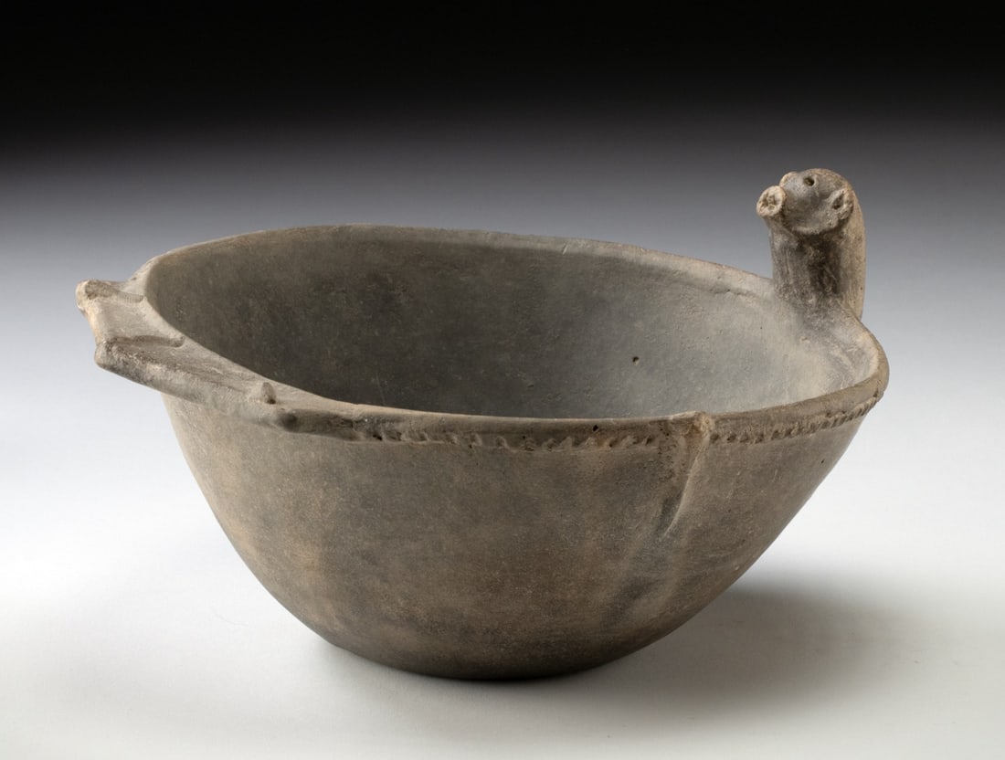 Rare Mississippian Pottery Bat Rim Effigy Bowl (1 of 5)