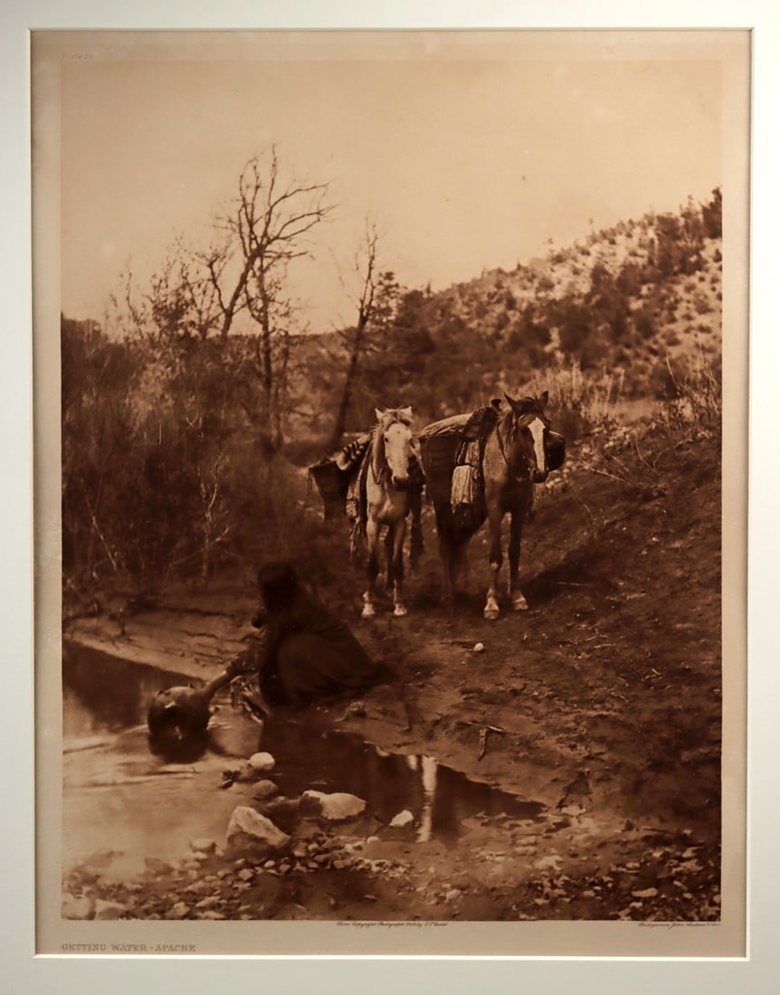 Edward Curtis "Getting Water Apache" Photogravure 1900 - 2