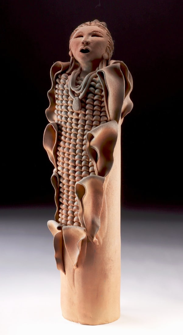 Nora Yazzie Clay Sculpture - Corn Maiden (2001) (1 of 7)