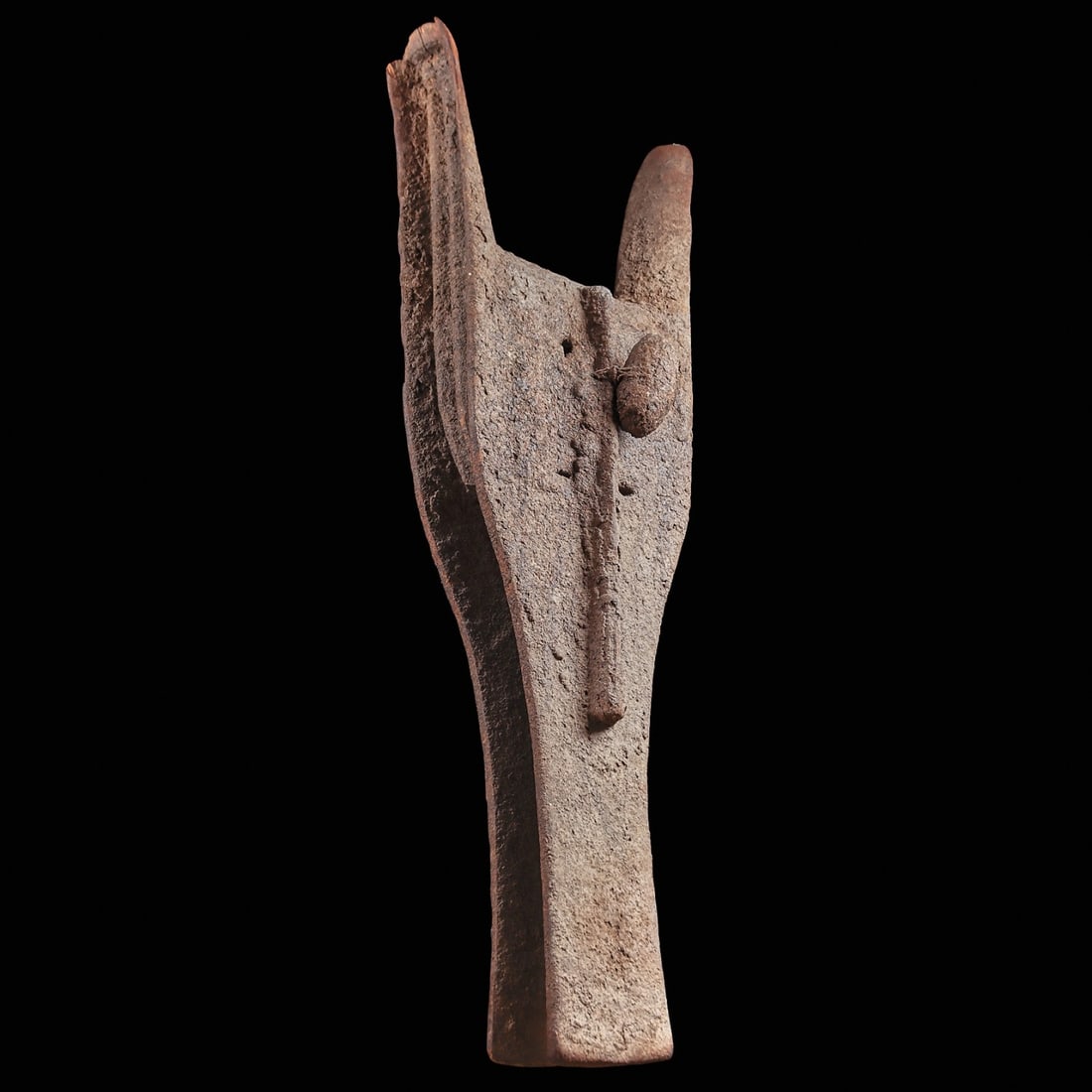 Bamana “Kono” Mask: Mali, . According Jean-Paul Colleyn (Ibid., p. 188), "The Kono masks are the largest, the most stylized, and the barest of the horizontal masks. This mask's form is very simple and it seems naked