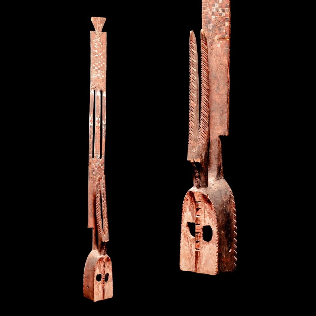 Mossi Plank Mask: Provenance: Ex. Michael Oliver, New York, ex. Gilbert Ouadraogo, NY., early 1980’s. Notice: We coordinate worldwide shipping to most destinations, overseeing every detail in-house to guarantee