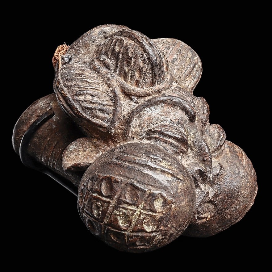 Grassfields Bronze Portrait Pipe - 4