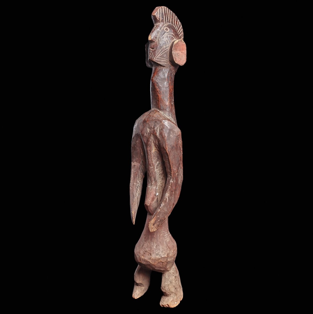 Mumuye Figure: Provenance: Long Island, N.Y. collection. Ex. collection of Nancy and John Hyde Devoe, NYC. and N.J. Collected 1950’s - 1970’s. Notice: We coordinate worldwide shipping to most