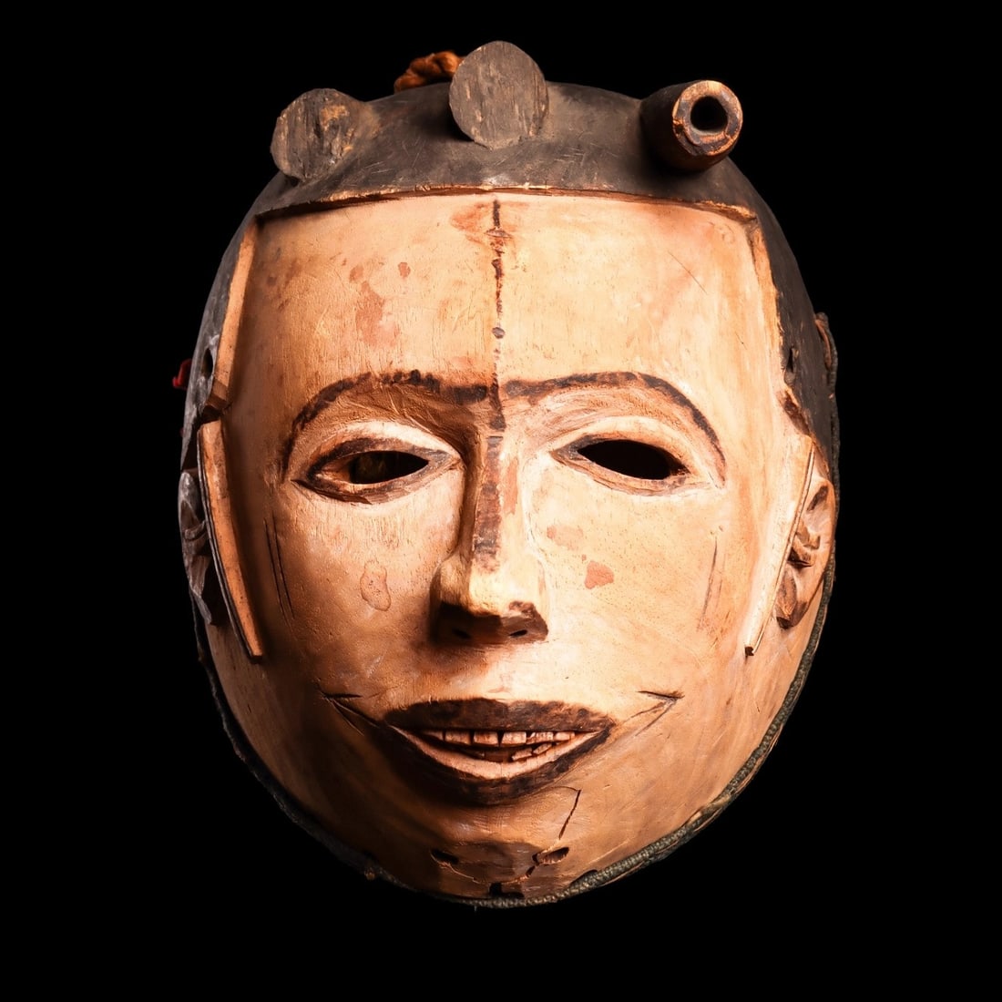 Fine Igbo Maiden Spirit Headdress, Cane Teeth, Nigeria - 2