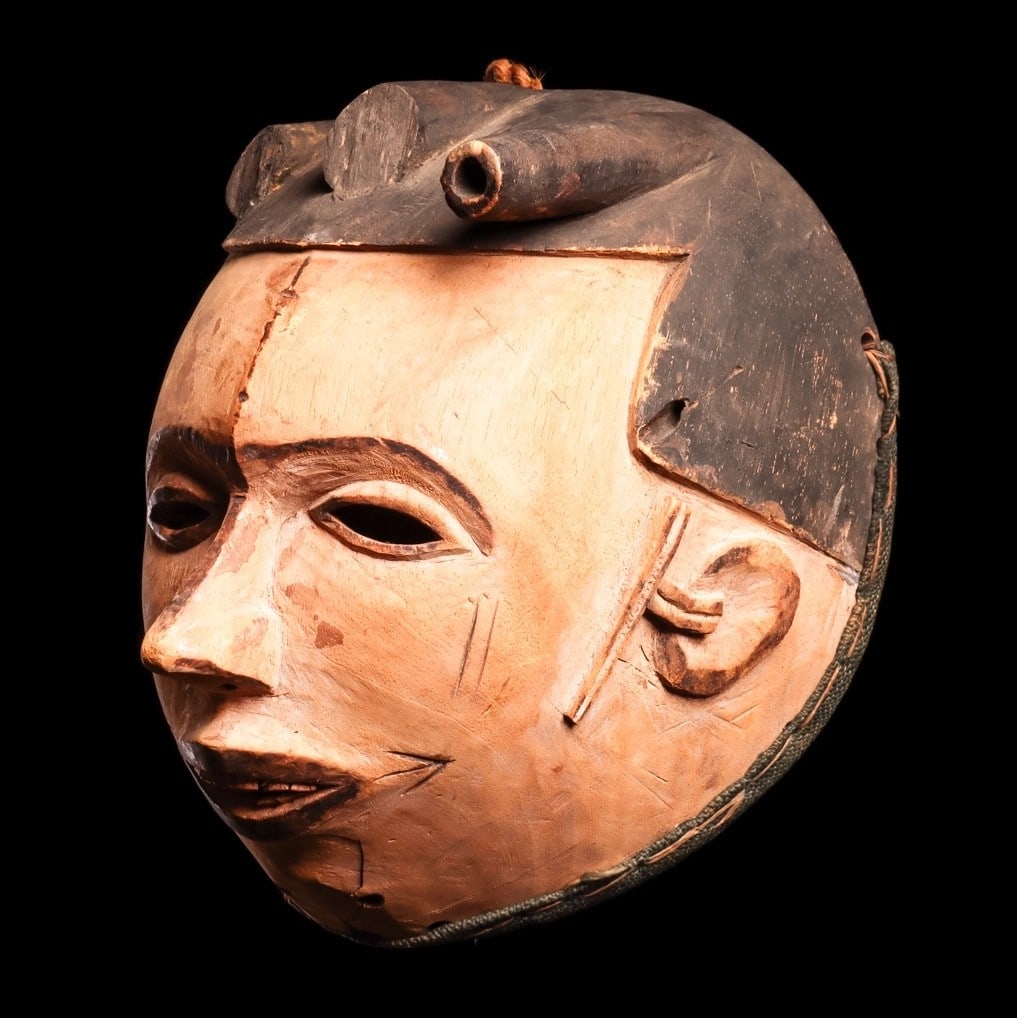 Fine Igbo Maiden Spirit Headdress, Cane Teeth, Nigeria - 4