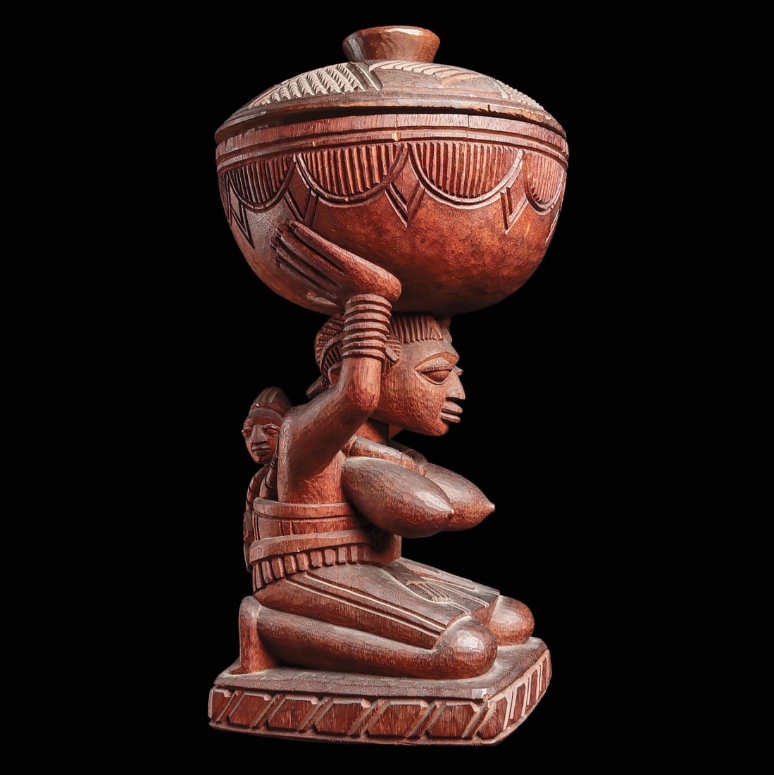 Yoruba Kola Nut Bowl signed Fakeye (1 of 5)