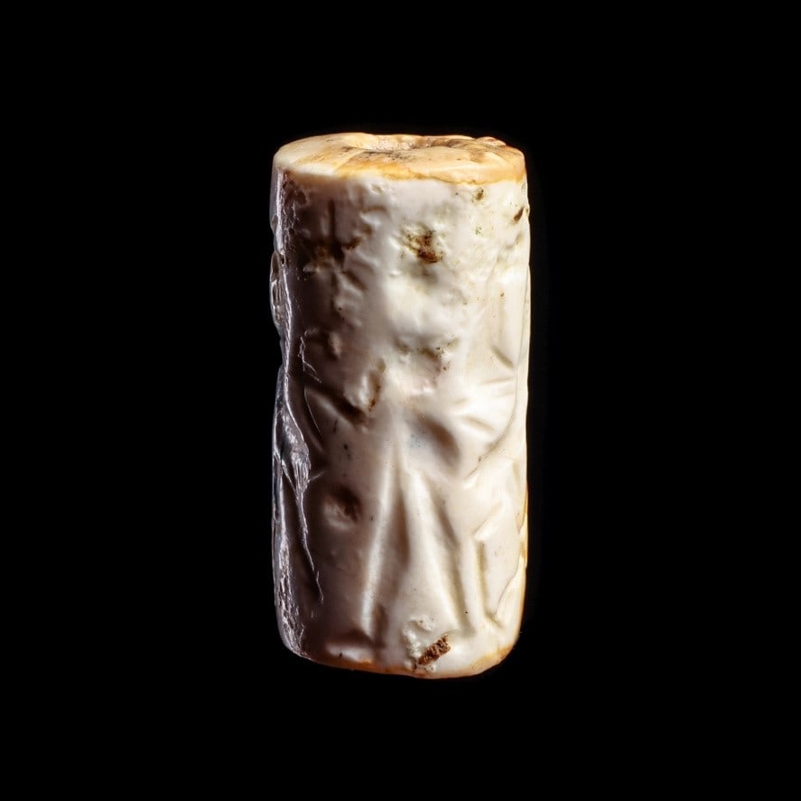 Mesopotamian White Marble Cylinder Seal (1 of 5)