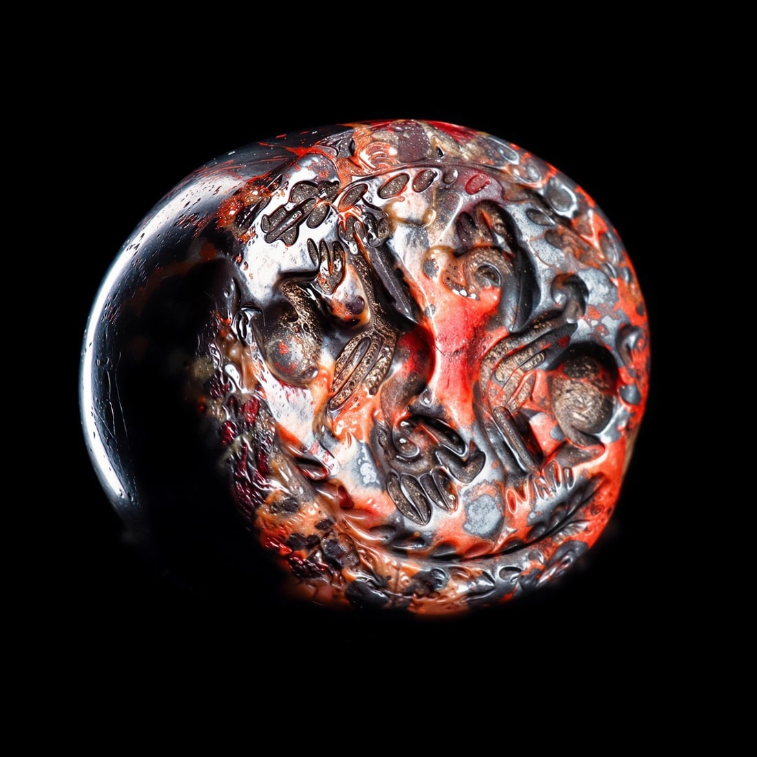 Achaemenid Agate Stamp Seal | Winged Griffins (1 of 3)