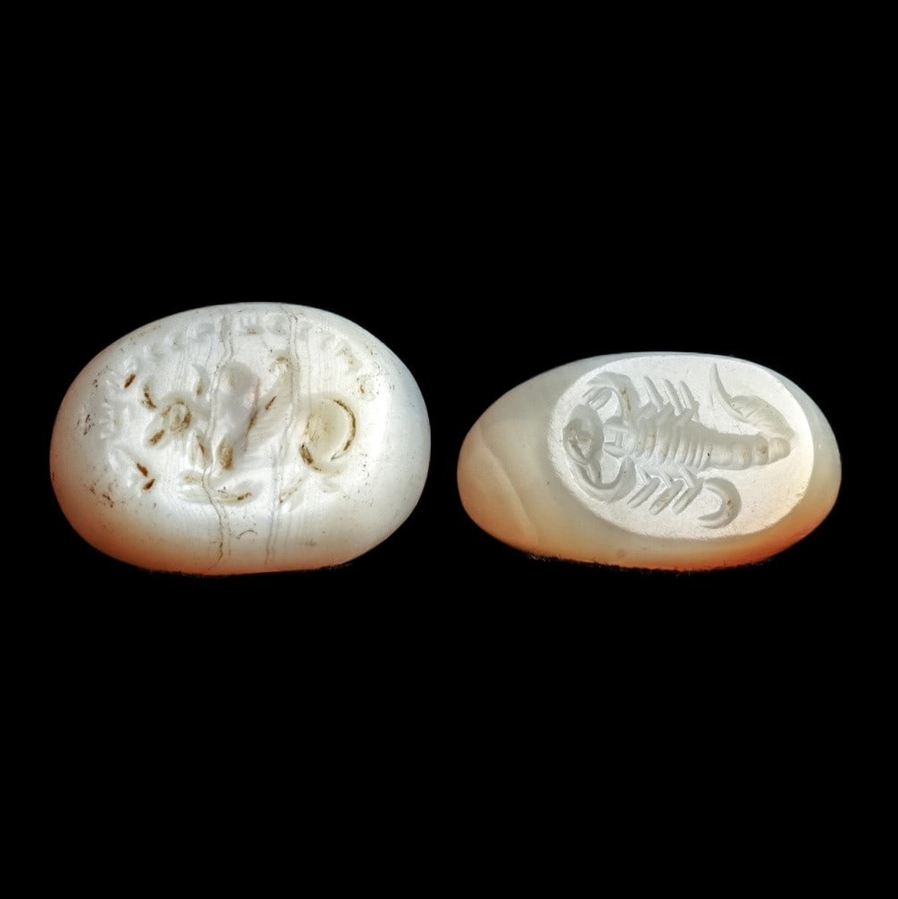 Sasanian Agate Stamp Seals (2) (1 of 3)