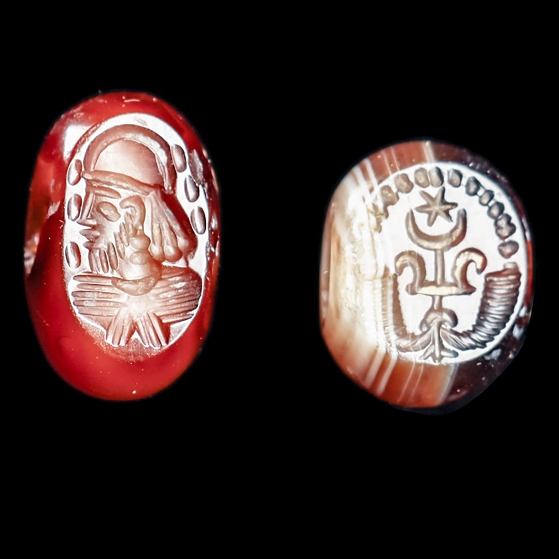 Sasanian Agate Stamp Seals (2) (1 of 3)
