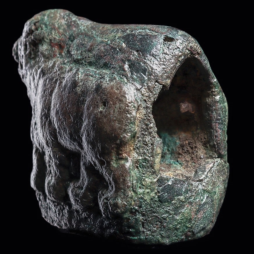 Ancient Near East Cast Bronze Lion Reliquary / Mace Head - 4