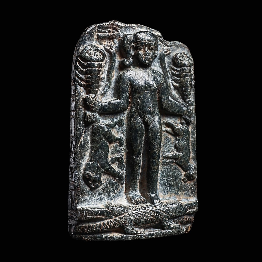 Egyptian Magic Black Stone Stela (1 of 6)