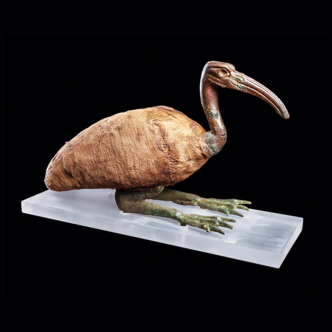 Egyptian Bronze & Linen Ibis (1 of 6)
