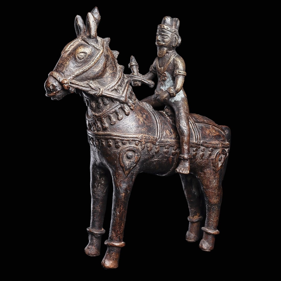 Indian Brass Horse & Rider (1 of 4)