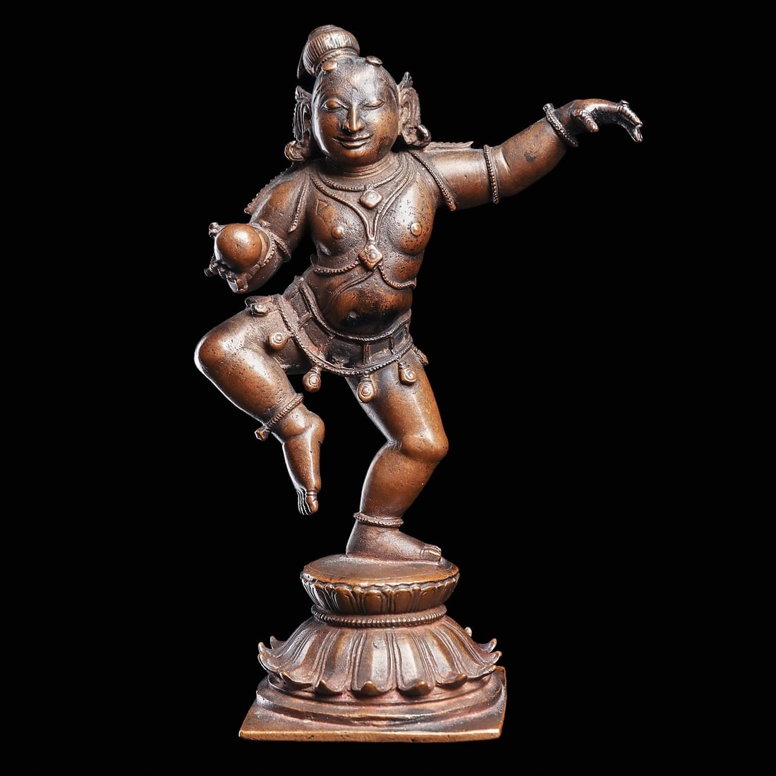 Indian Bronze Dancing Krishna - 2