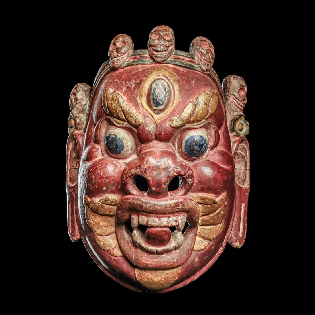 Nepalese Wooden Lakhey Demonic Mask (1 of 5)