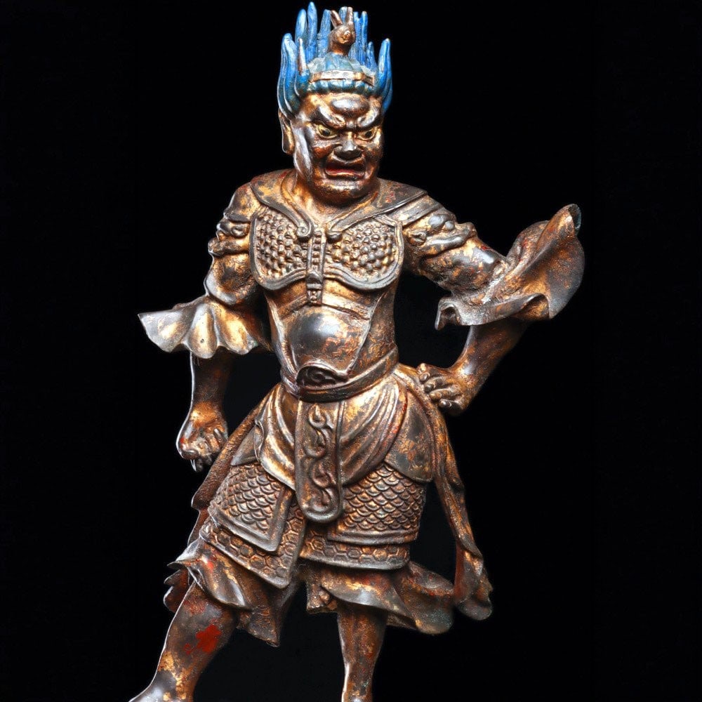 Japanese Bronze Yakushi Heavenly General | Rabbit Zodiac Guardian (1 of 6)