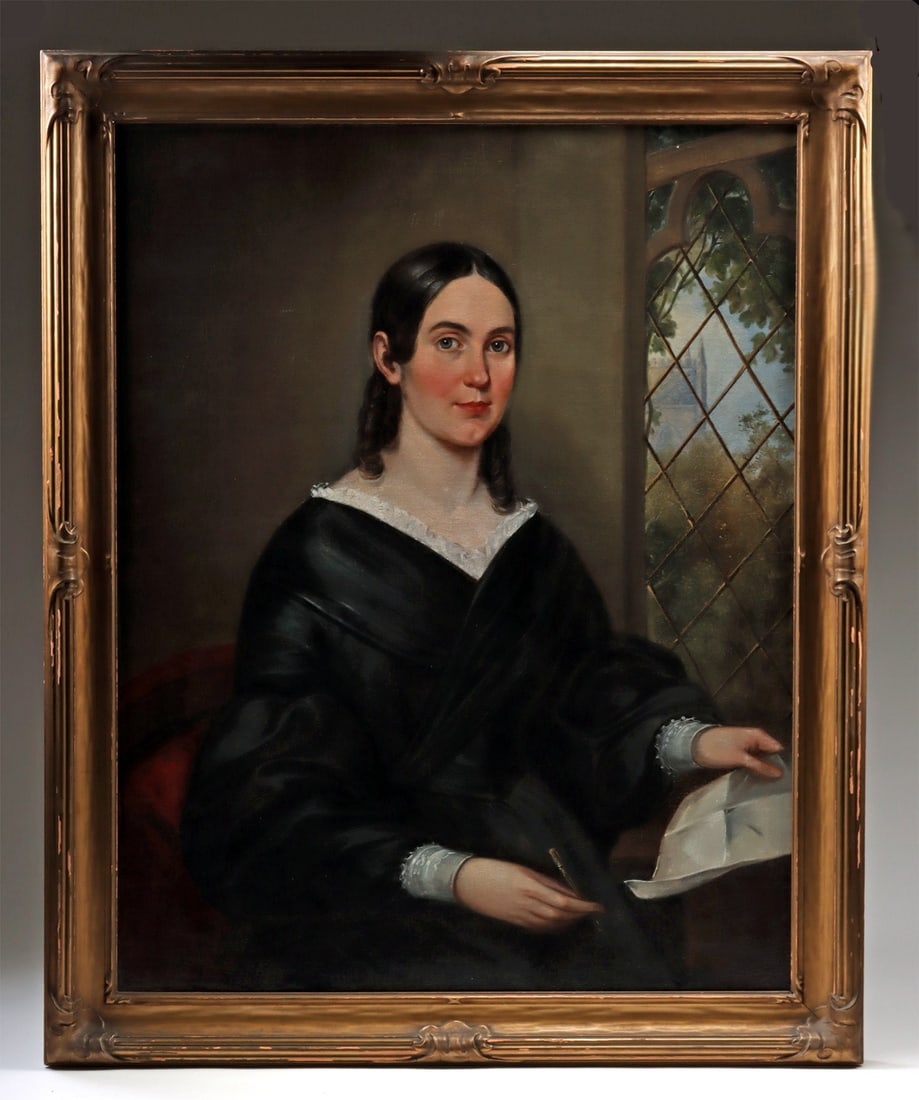 19th C. Portrait Painting of Selina Blair Wheat Patten (1 of 3)