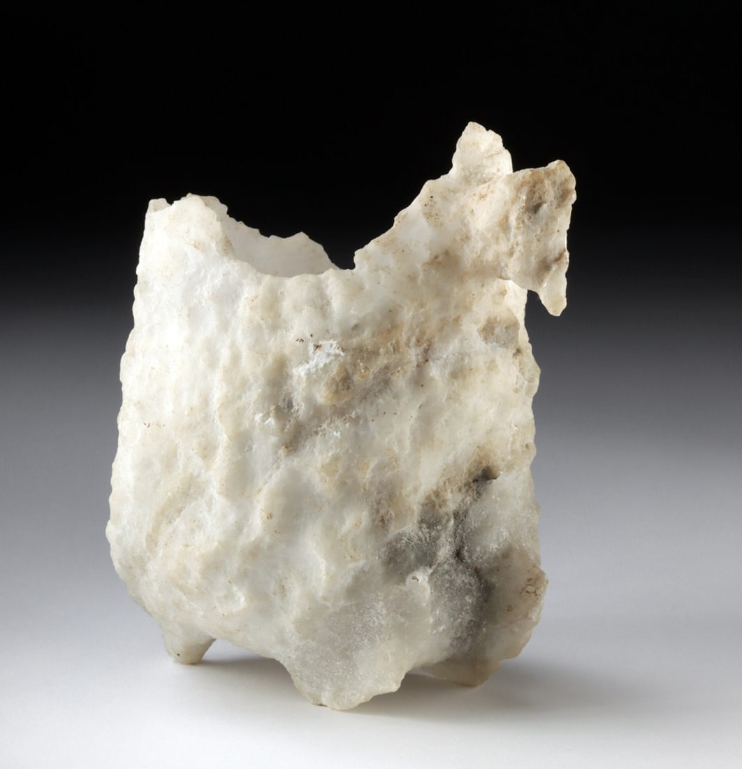 Maya Gypsum Effigy Vessel with Zoomorphic Head (1 of 4)