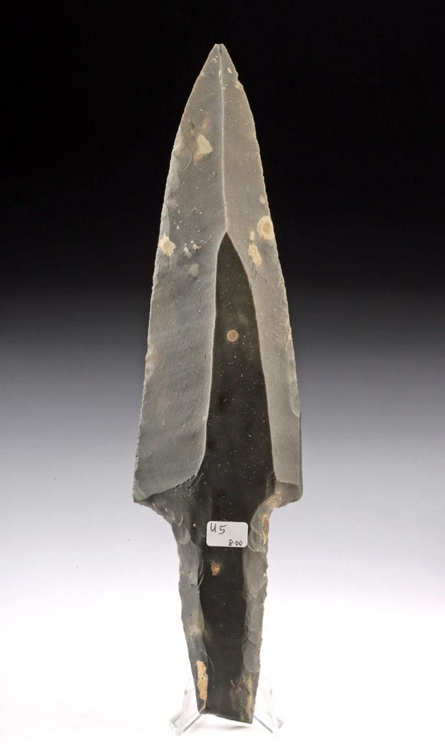Large Ancient Maya Chert Uniface Ritual Blade (1 of 2)