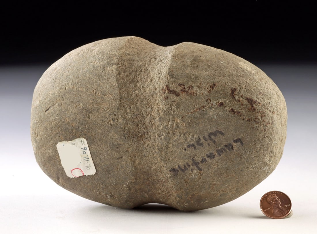 Upper Mississippian Oneota Stone Club Head - Grooved (1 of 2)